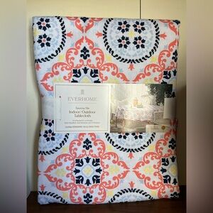New Everhome Taverna Tile Round Circle Tablecloth 70” OEKO-TEX